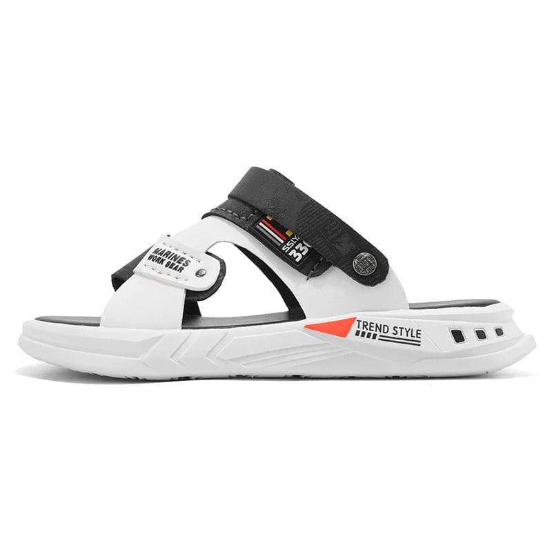 Chausson Claquette Homme Blanc/Noir / 39