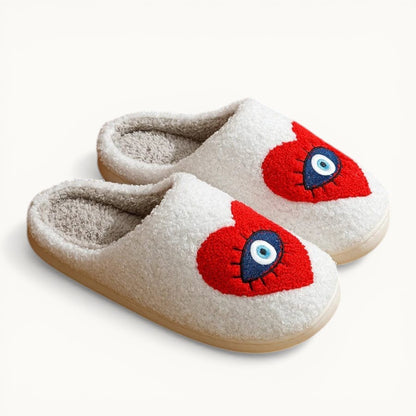 Chausson Cœur Œil Blanc/Rouge / 36-37