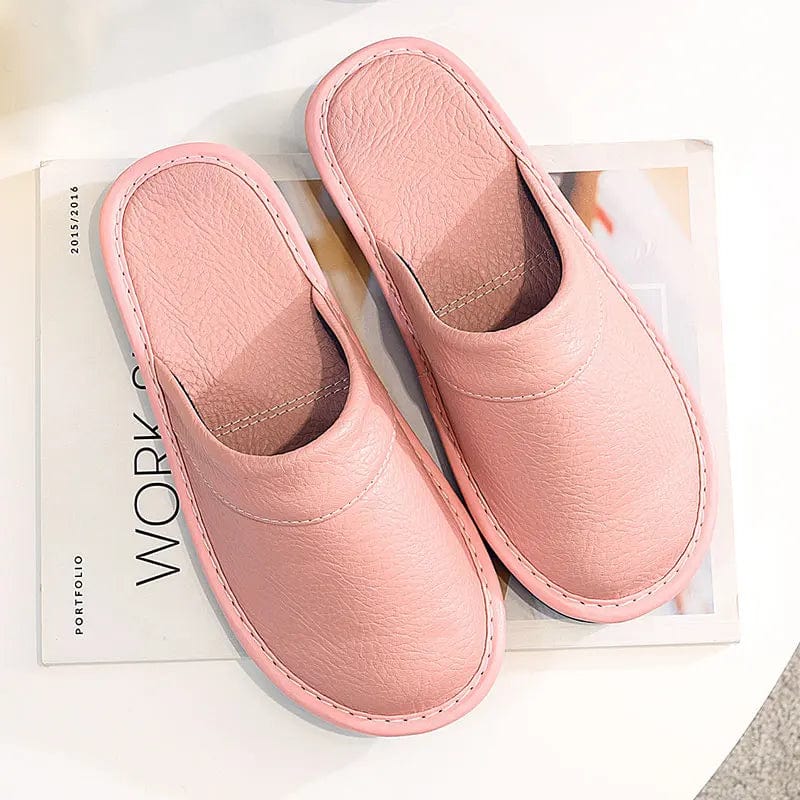 Chausson Cuir Rose / 35-36