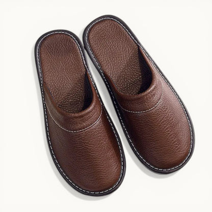 Chausson Cuir Marron / 35-36
