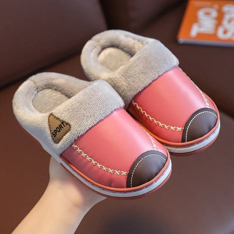 Chausson cuir enfant Rose / 22-23