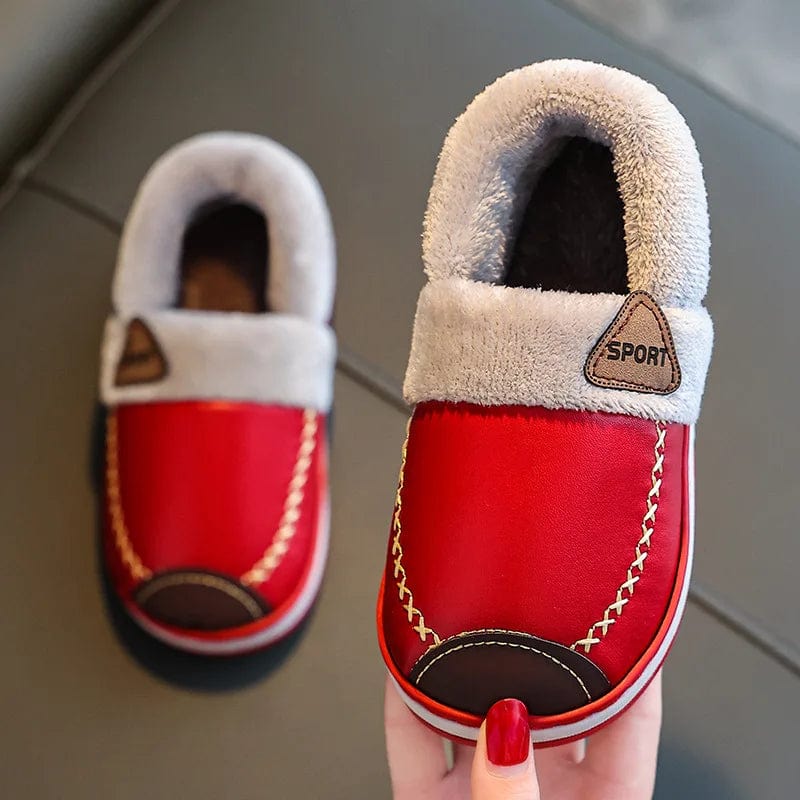 Chausson cuir enfant Rouge 1 / 22-23