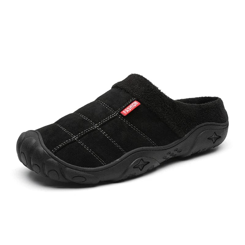 Chausson cuir homme Noir / 38-39