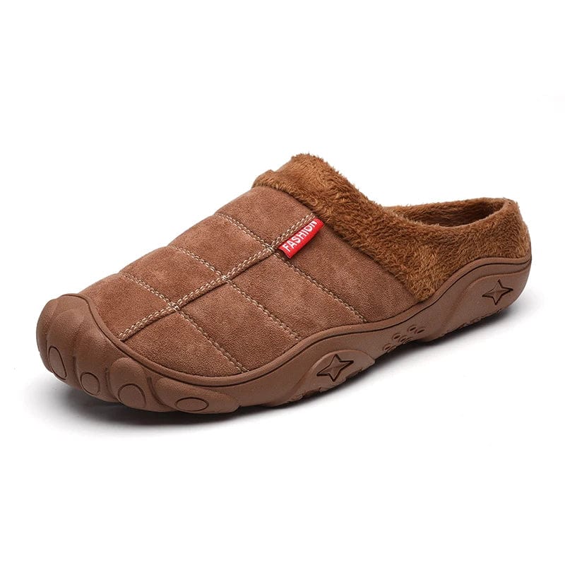 Chausson cuir homme Marron / 38-39