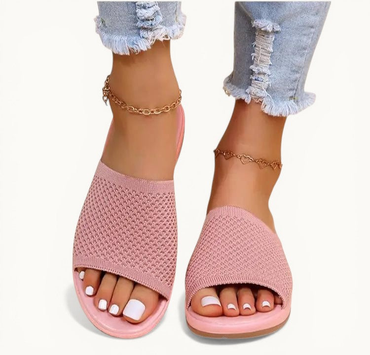 Sandals Women Elastic Force Summer Shoes Women Flat Sandals Casual Indoor Outdoor Slipper Summer Sandals For Beach Zapatos Mujer