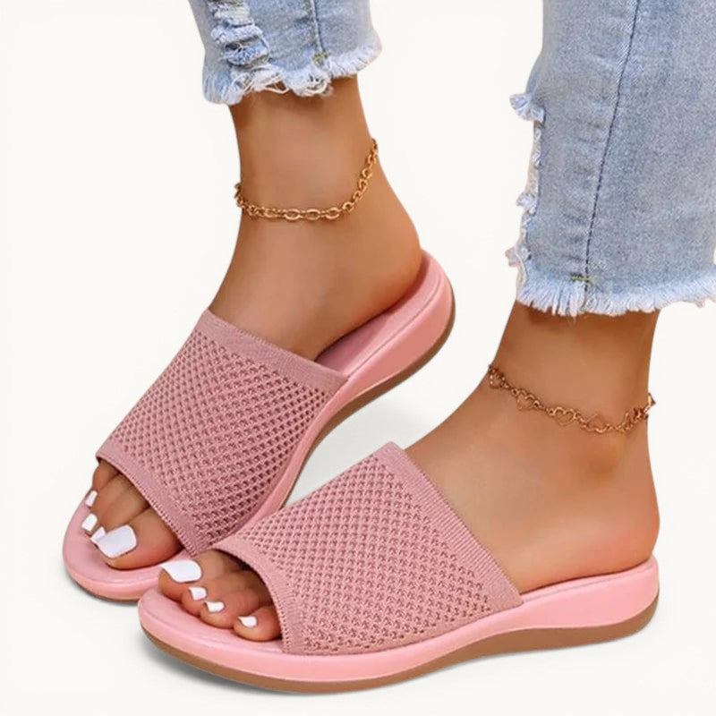 Sandals Women Elastic Force Summer Shoes Women Flat Sandals Casual Indoor Outdoor Slipper Summer Sandals For Beach Zapatos Mujer