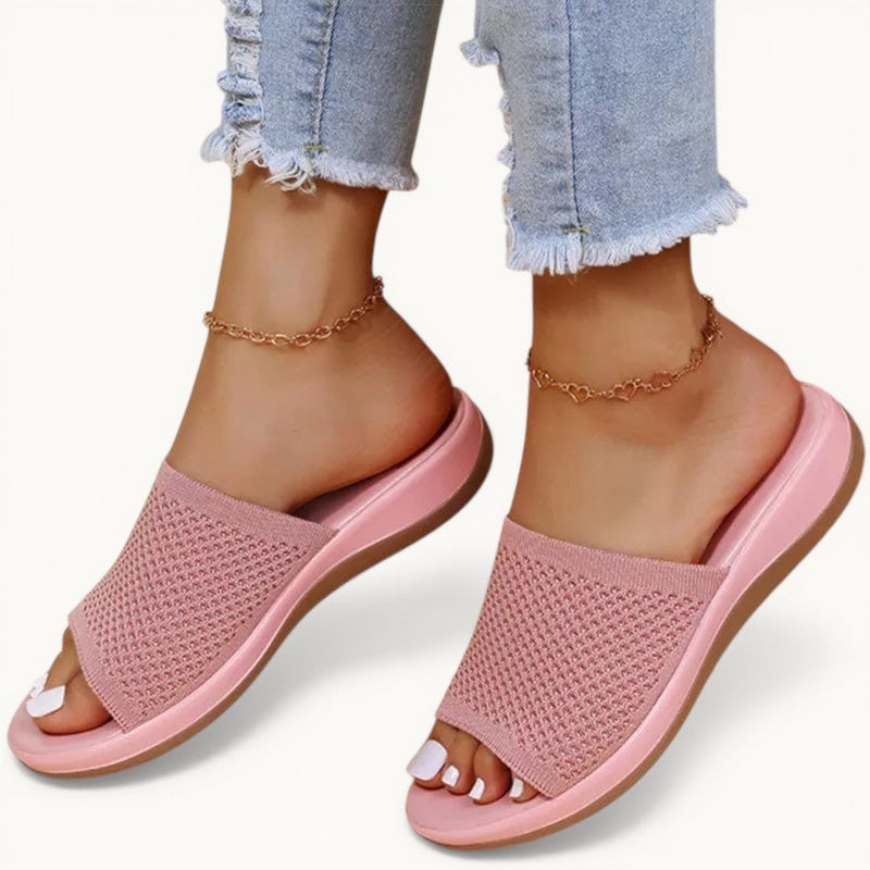 Sandals Women Elastic Force Summer Shoes Women Flat Sandals Casual Indoor Outdoor Slipper Summer Sandals For Beach Zapatos Mujer