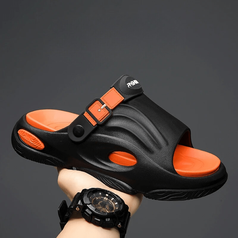 Chausson d'Été Homme Noir/Orange / 38