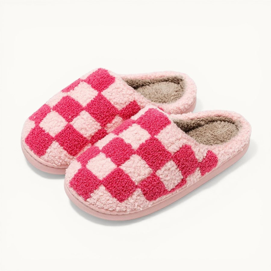 Chausson damier Rose / 36-37