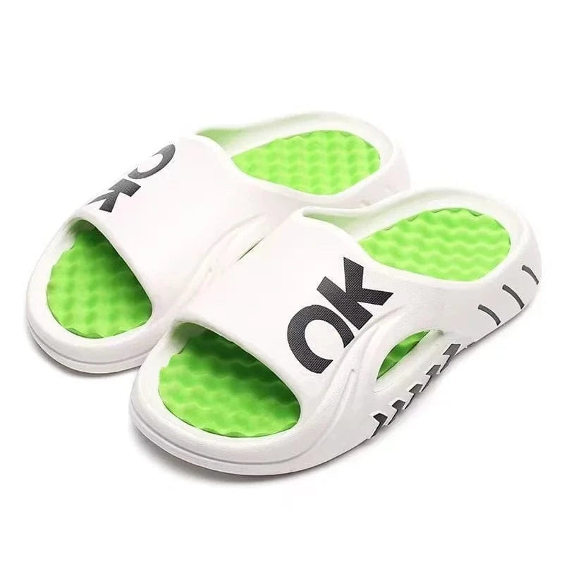 Chausson de plage | Homme Blanc/Vert / 39-40
