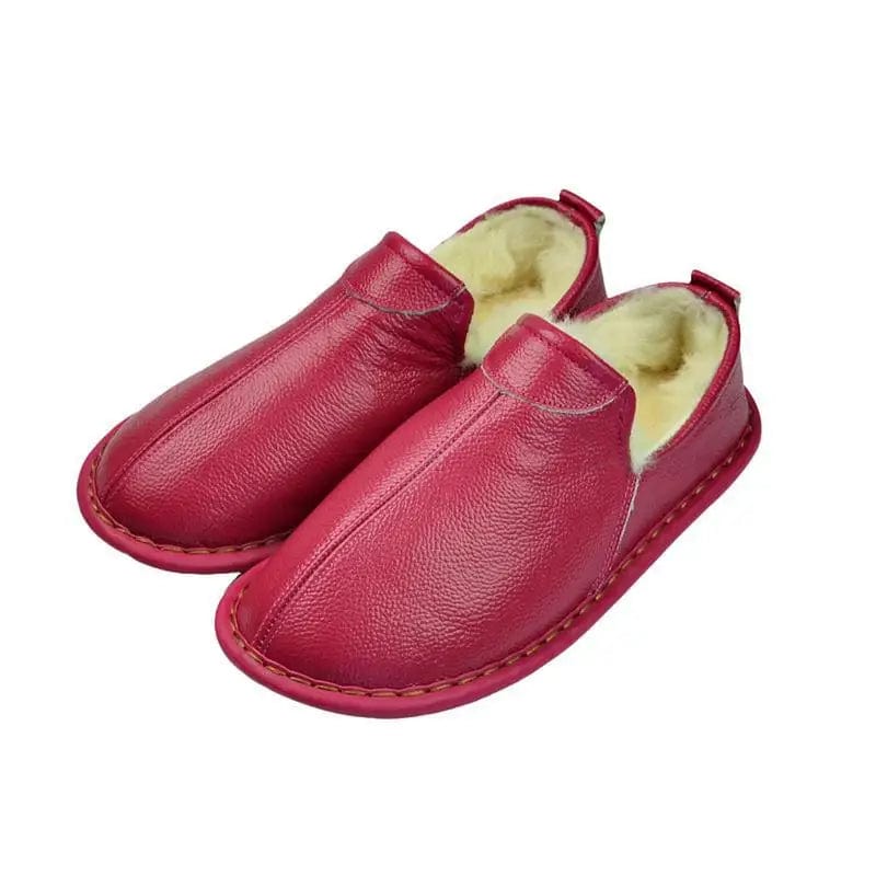 Chausson en cuir Rose / 35