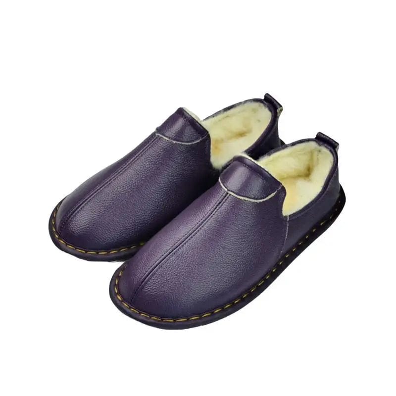 Chausson en cuir Violet / 35