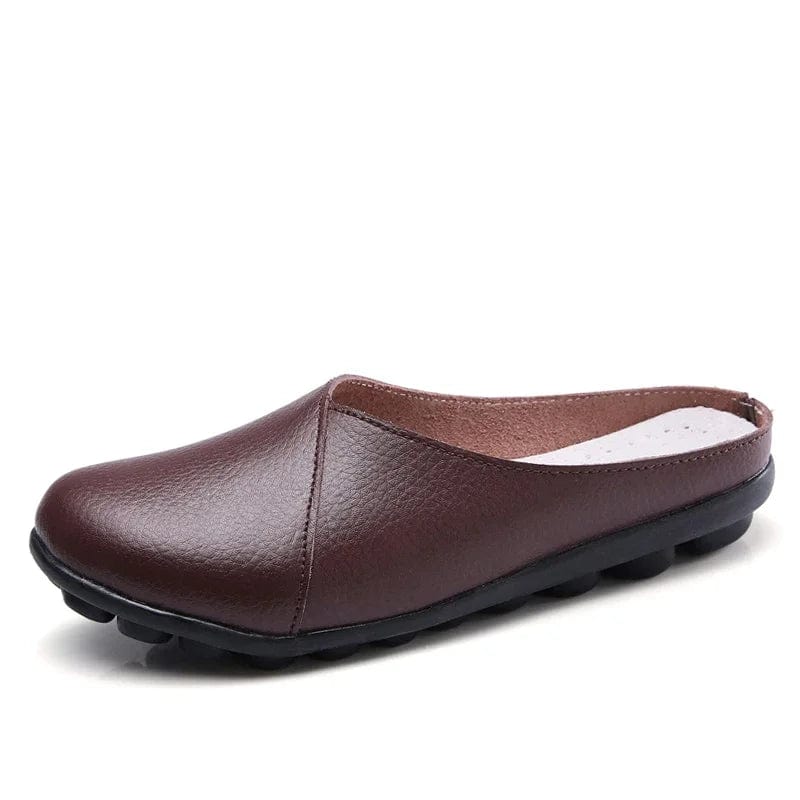 Chausson en Cuir Marron / 37