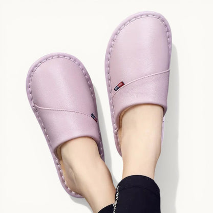 Chausson en cuir hiver Violet / 35-36