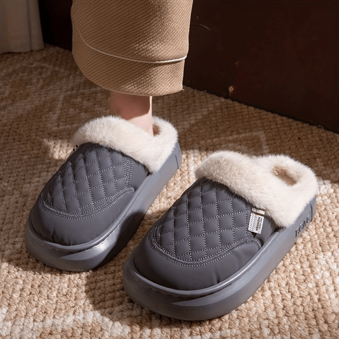 Chausson en cuir -  Nordix Gris / 34-35