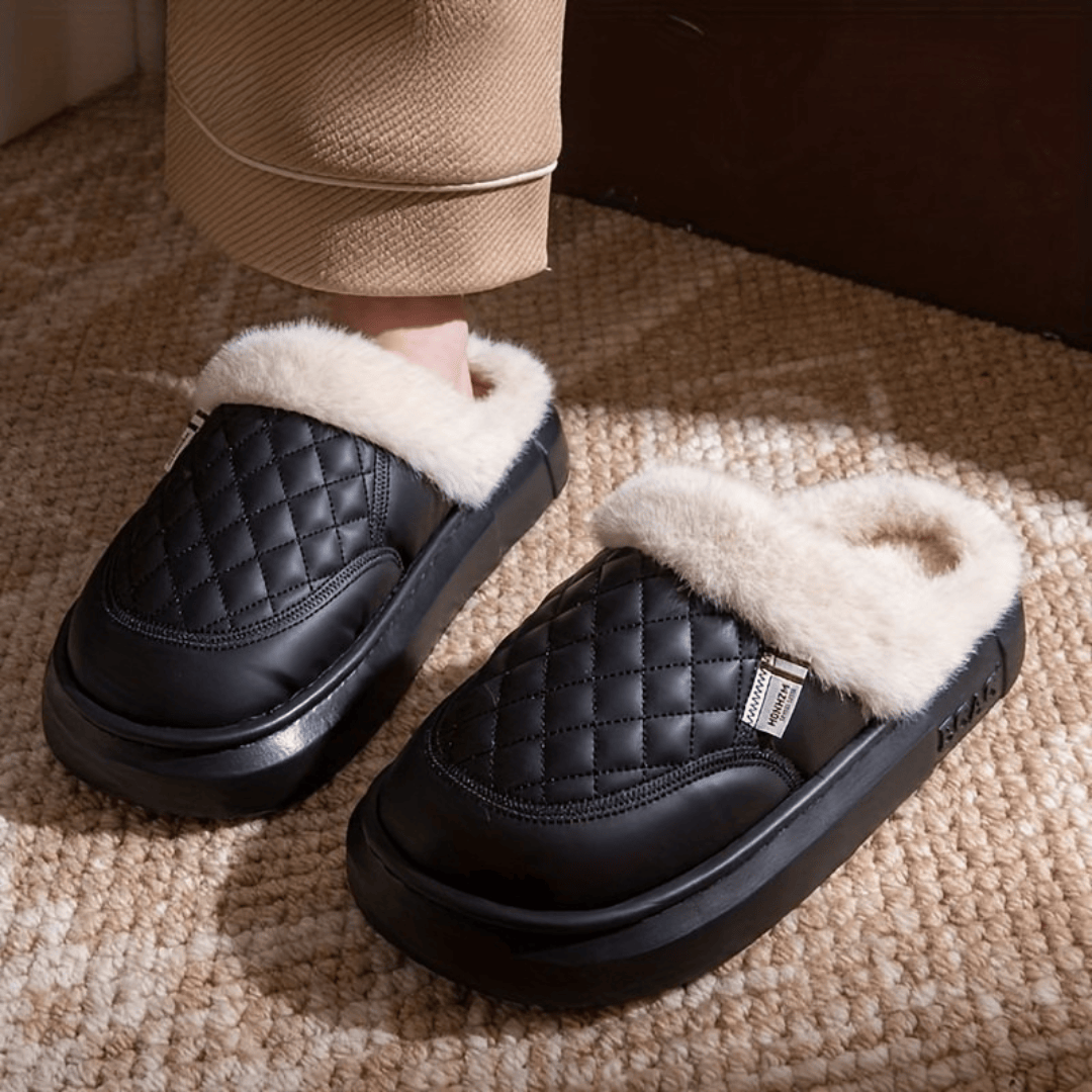 Chausson en cuir -  Nordix Noir / 34-35