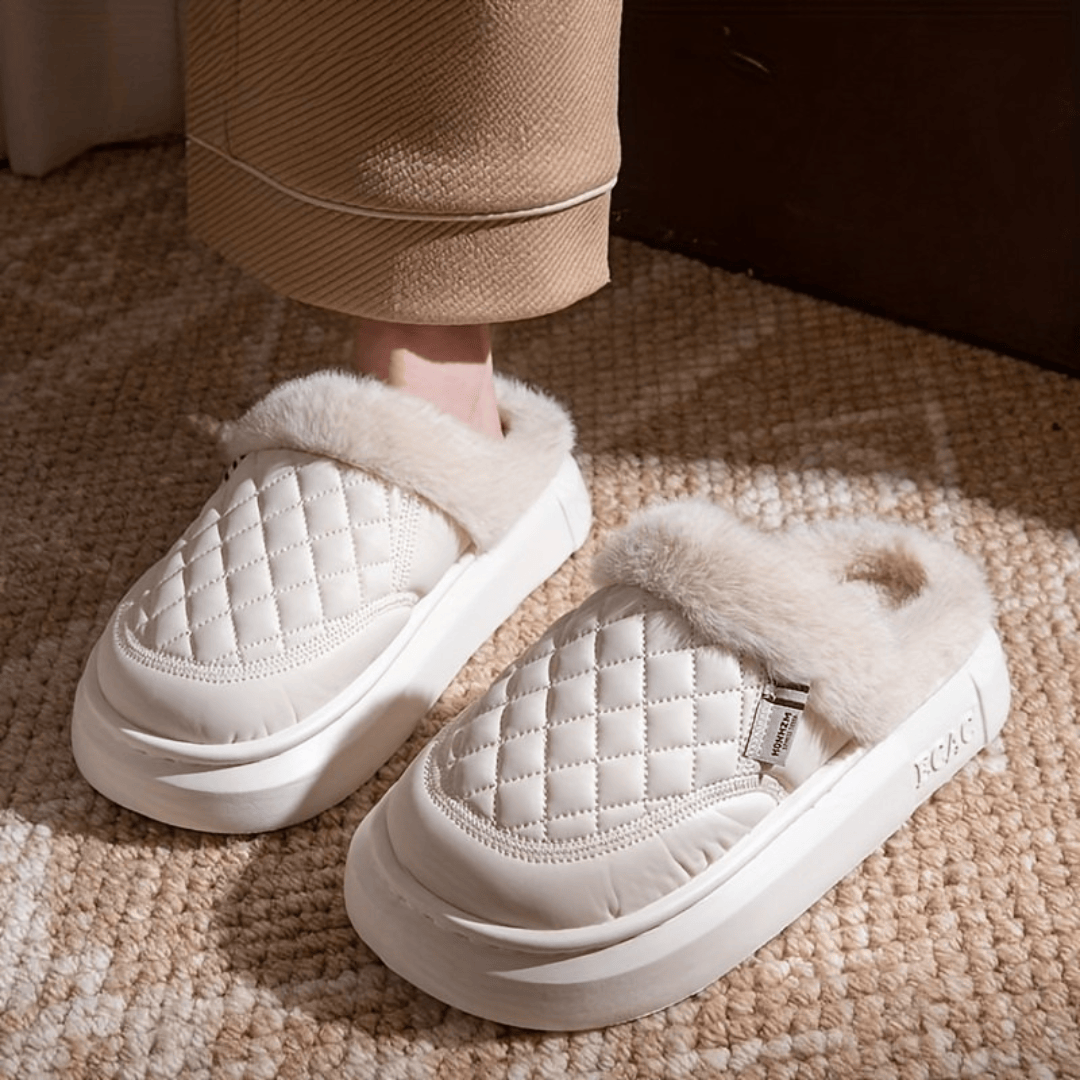 Chausson en cuir -  Nordix Blanc / 34-35