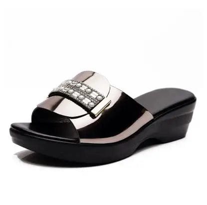 Chausson en Cuir pour Femme Or / 41