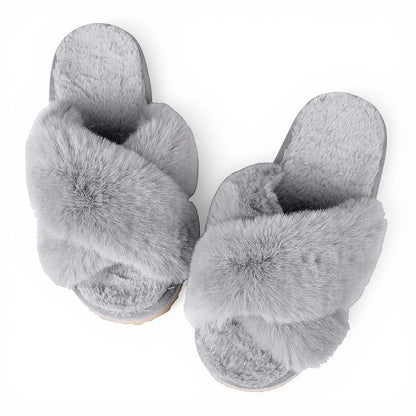 Chausson en Fourrure Gris / 36-37