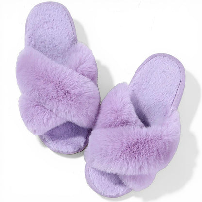 Chausson en Fourrure Violet / 36-37