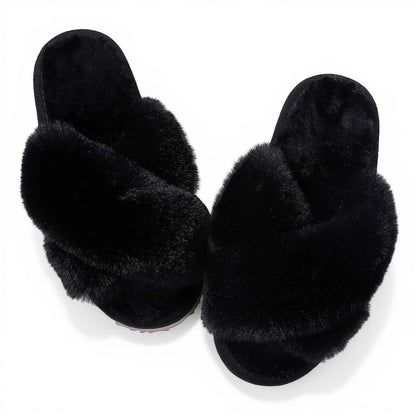 Chausson en Fourrure Noir / 36-37