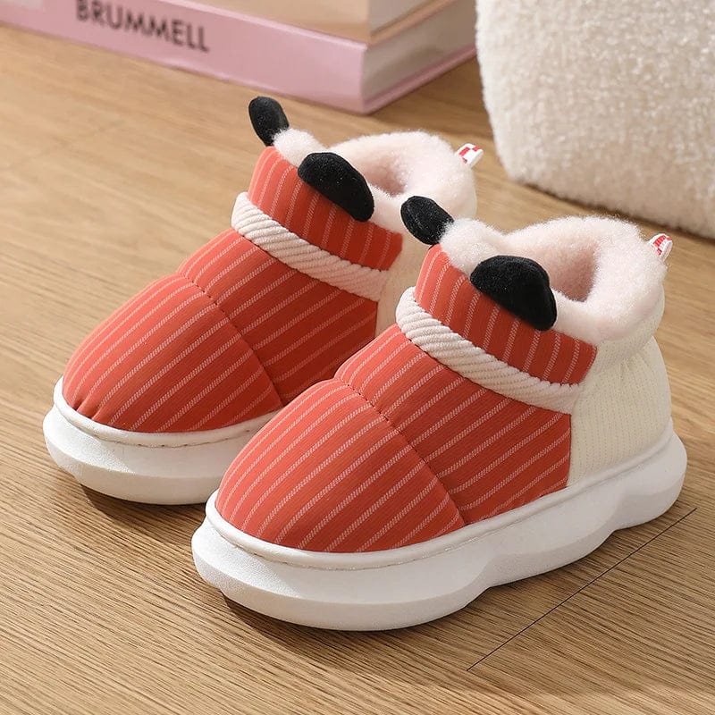 Chausson Enfant Botte Orange / 34-35