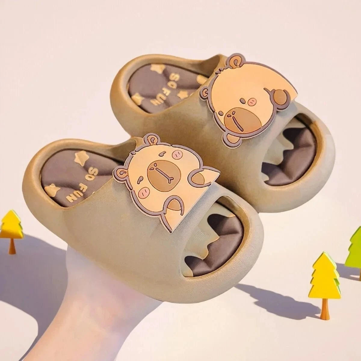 Chausson enfant | Capybara Crème / 23-24