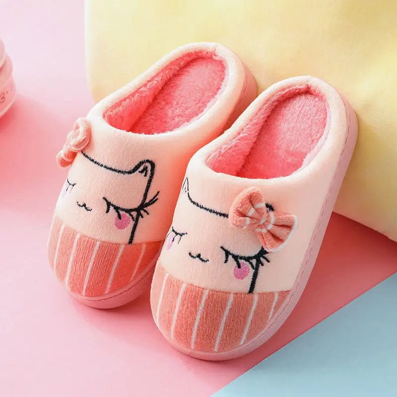 Chausson Enfant Chat Rose / 34-35