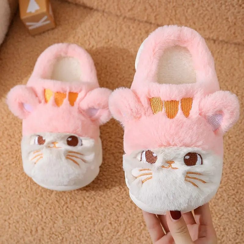 Chausson Enfant Chat Kawaii Rose / 34-35