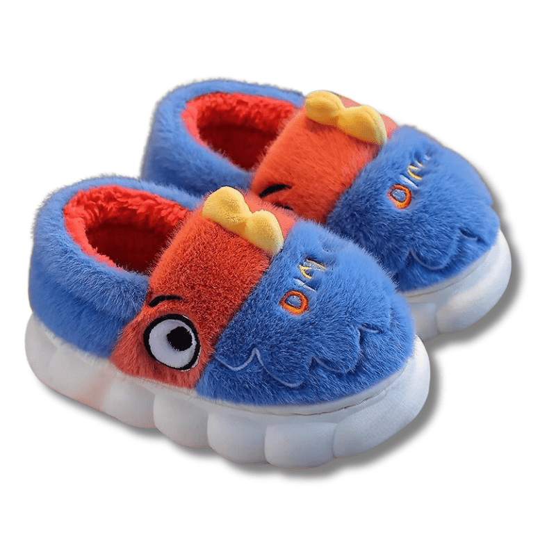 Chausson Enfant Dinosaure Bleu foncé / 22-23