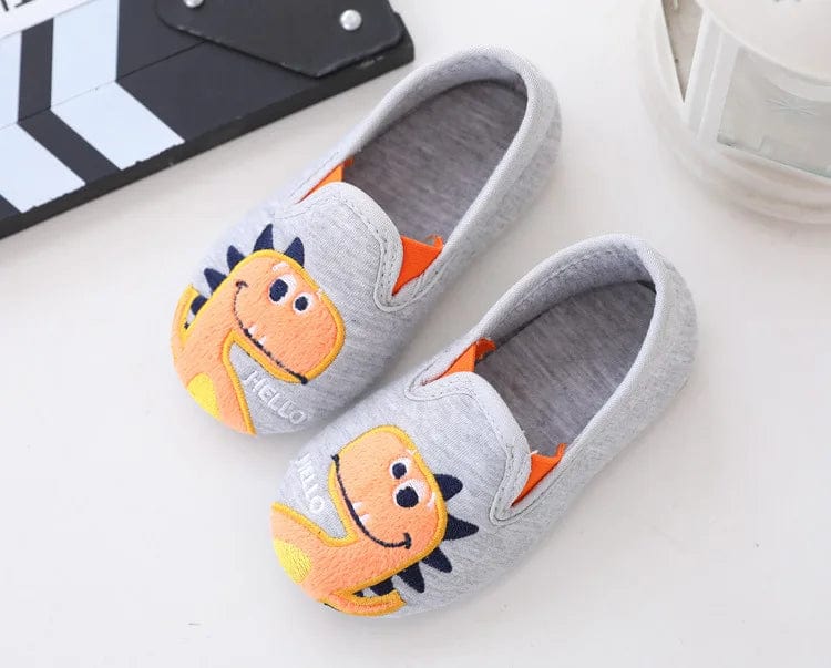 Chausson Enfant - Dinosaure Adorable Gris / 26