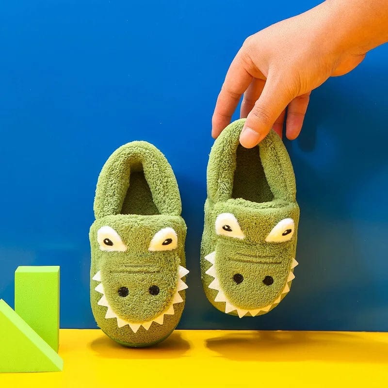 Chausson Enfant Hiver Crocodile Vert / 16