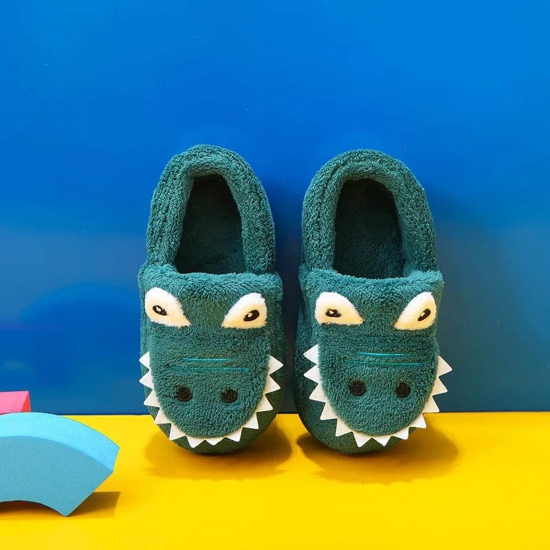 Chausson Enfant Hiver Crocodile Vert foncé / 14