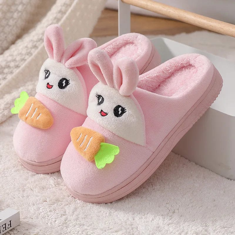 Chausson Enfant Hiver Lapin Rose / 32-33