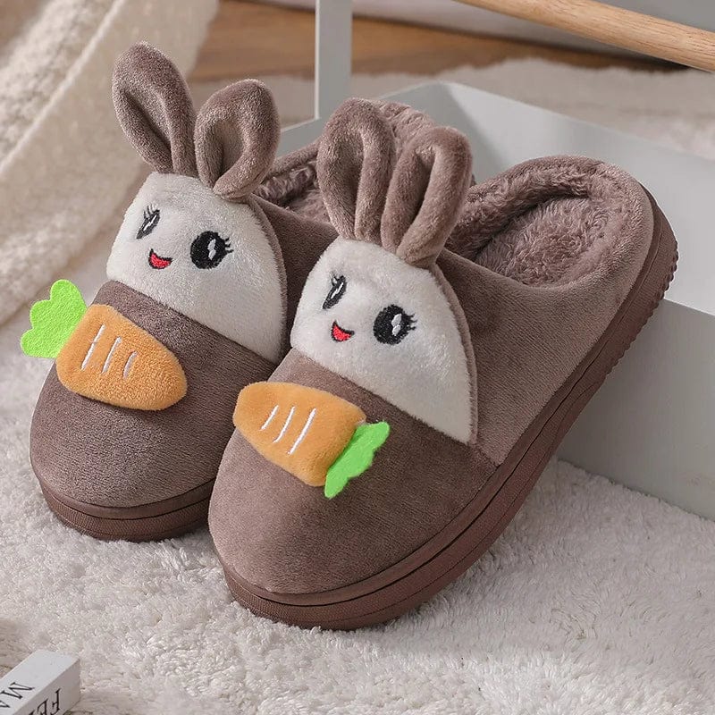 Chausson Enfant Hiver Lapin Marron / 24-25