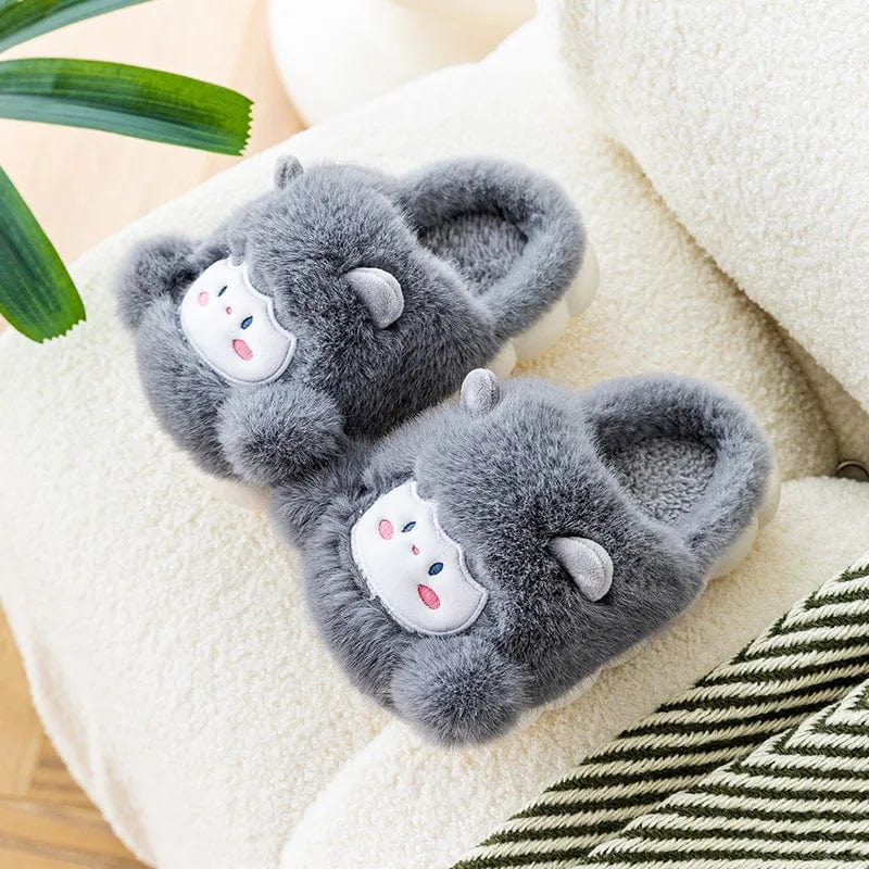 Chausson enfant kawaii Gris / 21-22