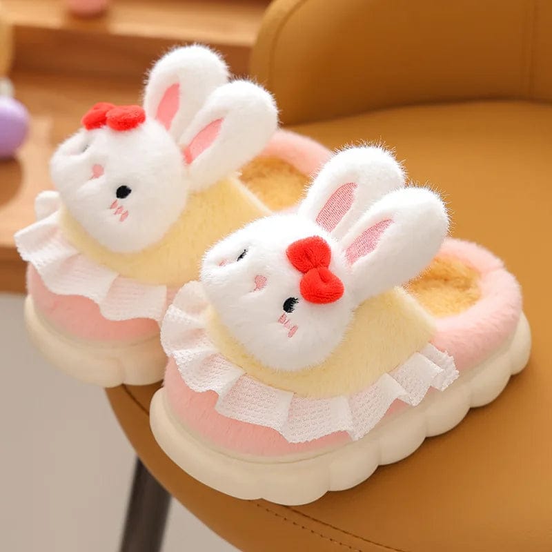 Chausson Enfant Lapin Kawaii Rose / 35-36