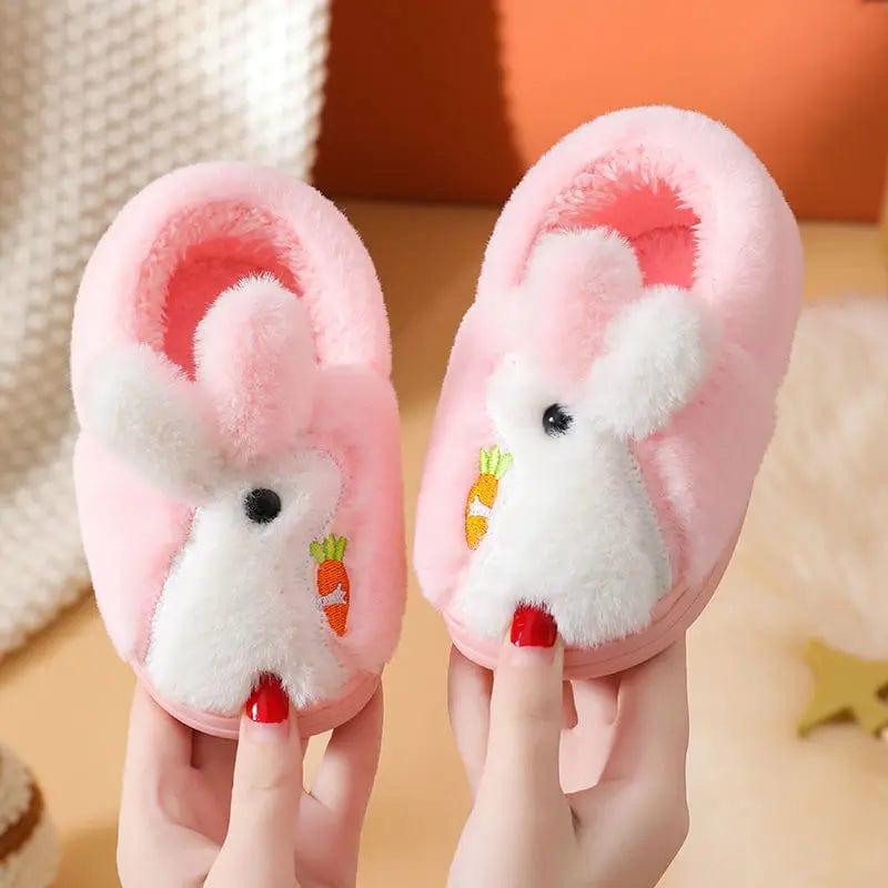 Chausson enfant lapin rigolo Rose 1 / 20-21