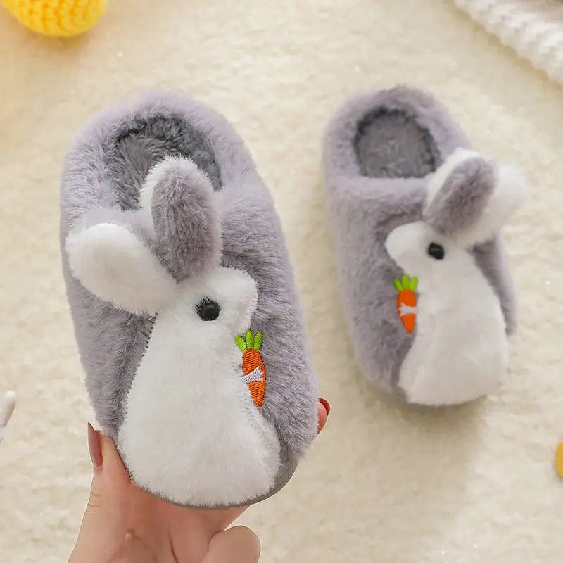 Chausson enfant lapin rigolo Gris / 20-21