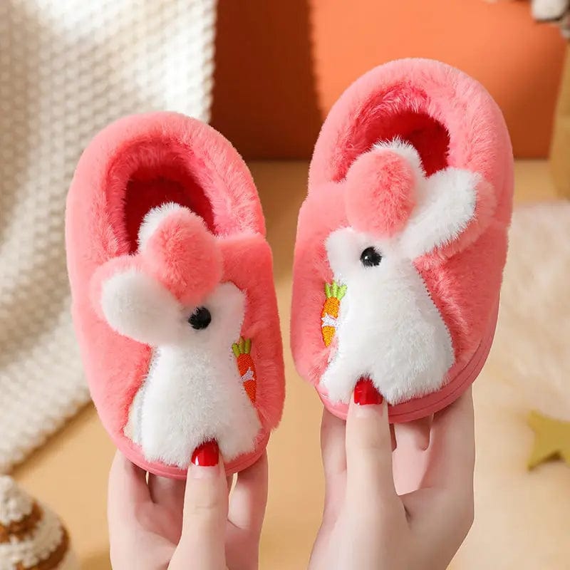 Chausson enfant lapin rigolo Rose foncé 1 / 20-21