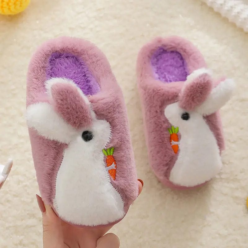 Chausson enfant lapin rigolo Violet / 20-21