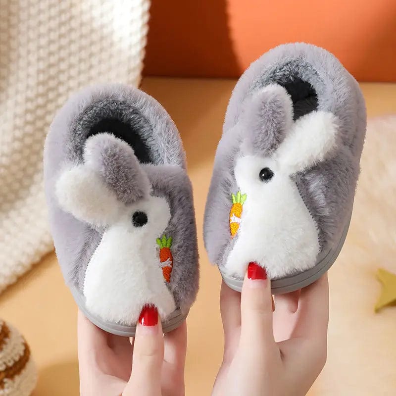 Chausson enfant lapin rigolo Gris 1 / 20-21