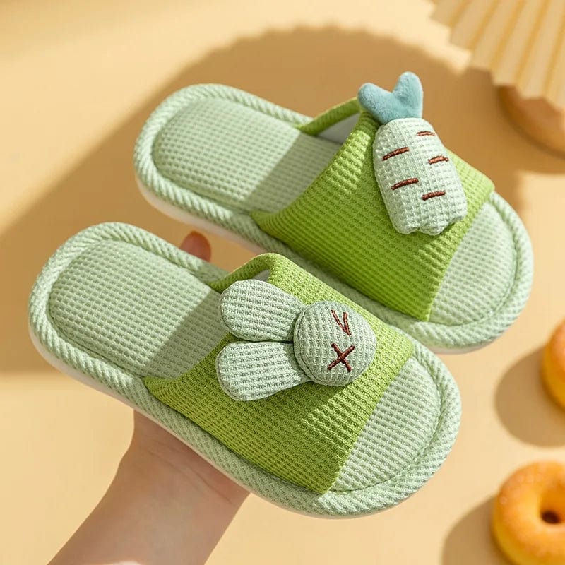 Chausson Éponge Enfant Lapin Vert / 34-35