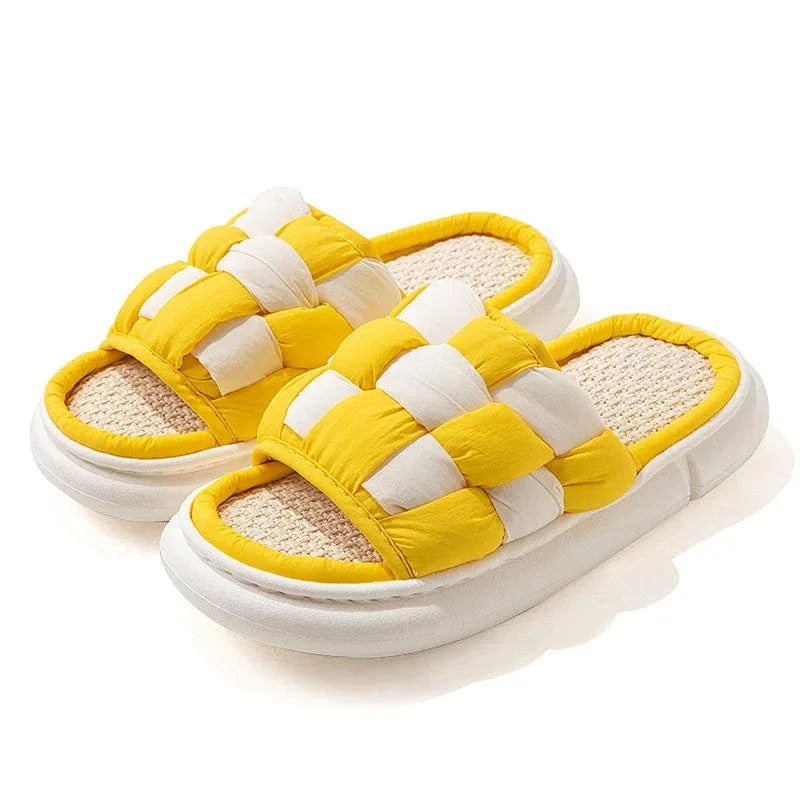 Chausson été - Damier Jaune / 36-37