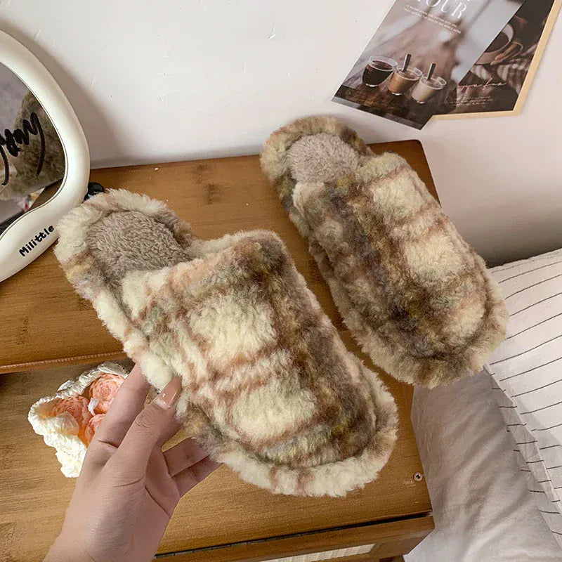 Chausson femme chaud Marron / 35-36