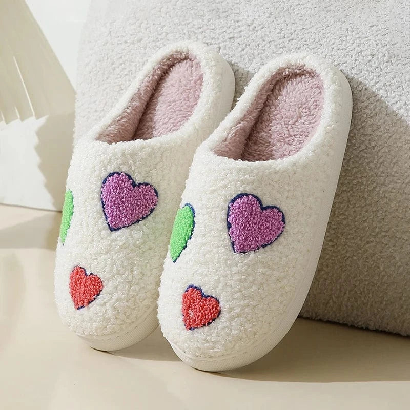 Chausson femme chaud - Heart Blanc / 34-35