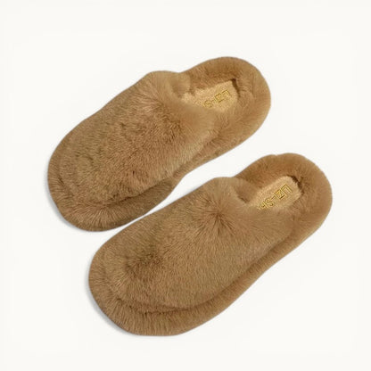 Chausson femme fourrure Crème / 34-35