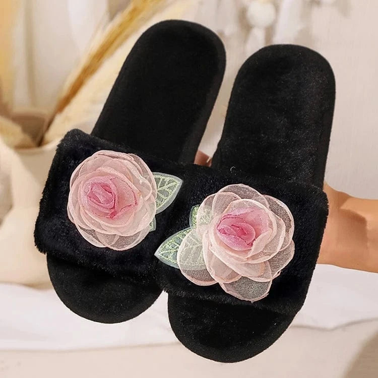 Chausson femme fourrure