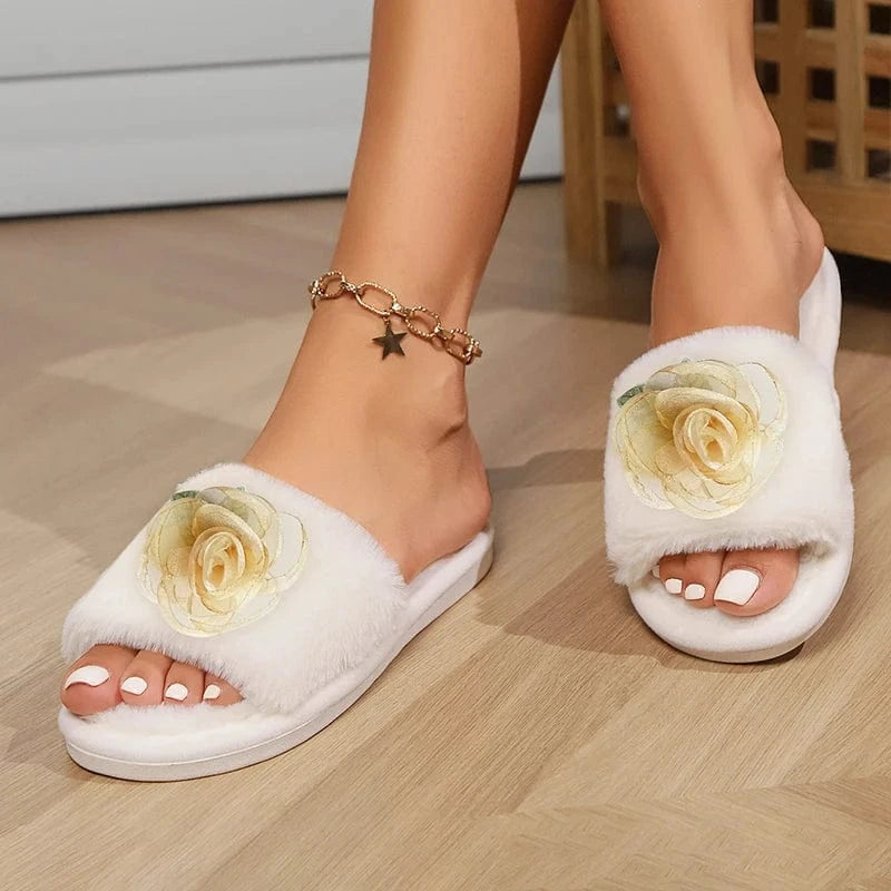Chausson femme fourrure