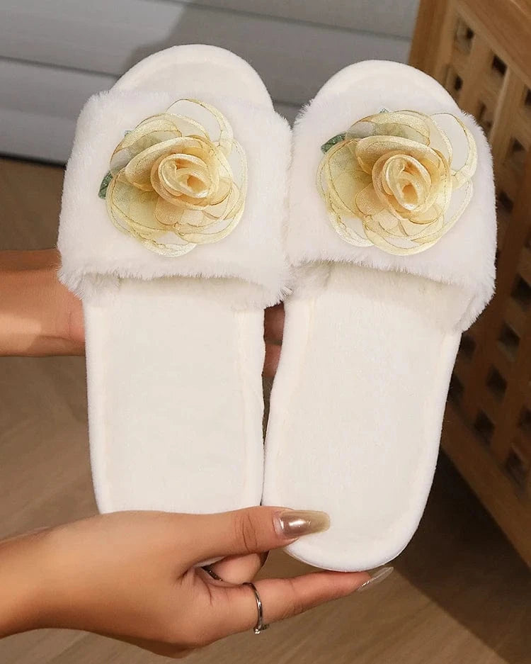 Chausson femme fourrure